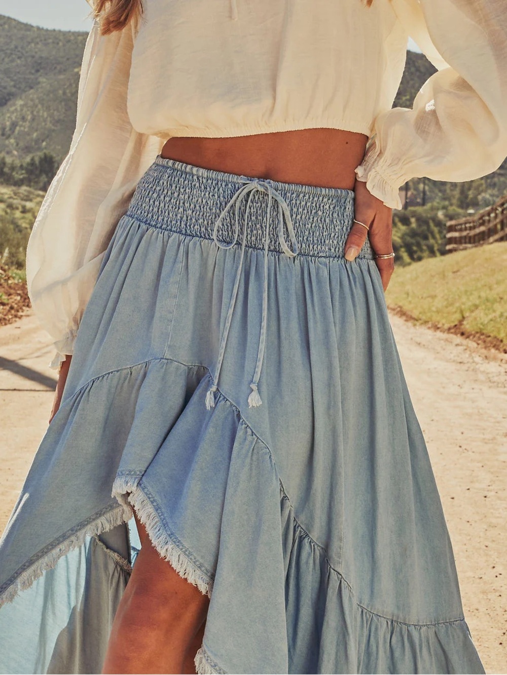 Vici Prairie Rebel High Low Maxi Skirt - Picture 3 of 4